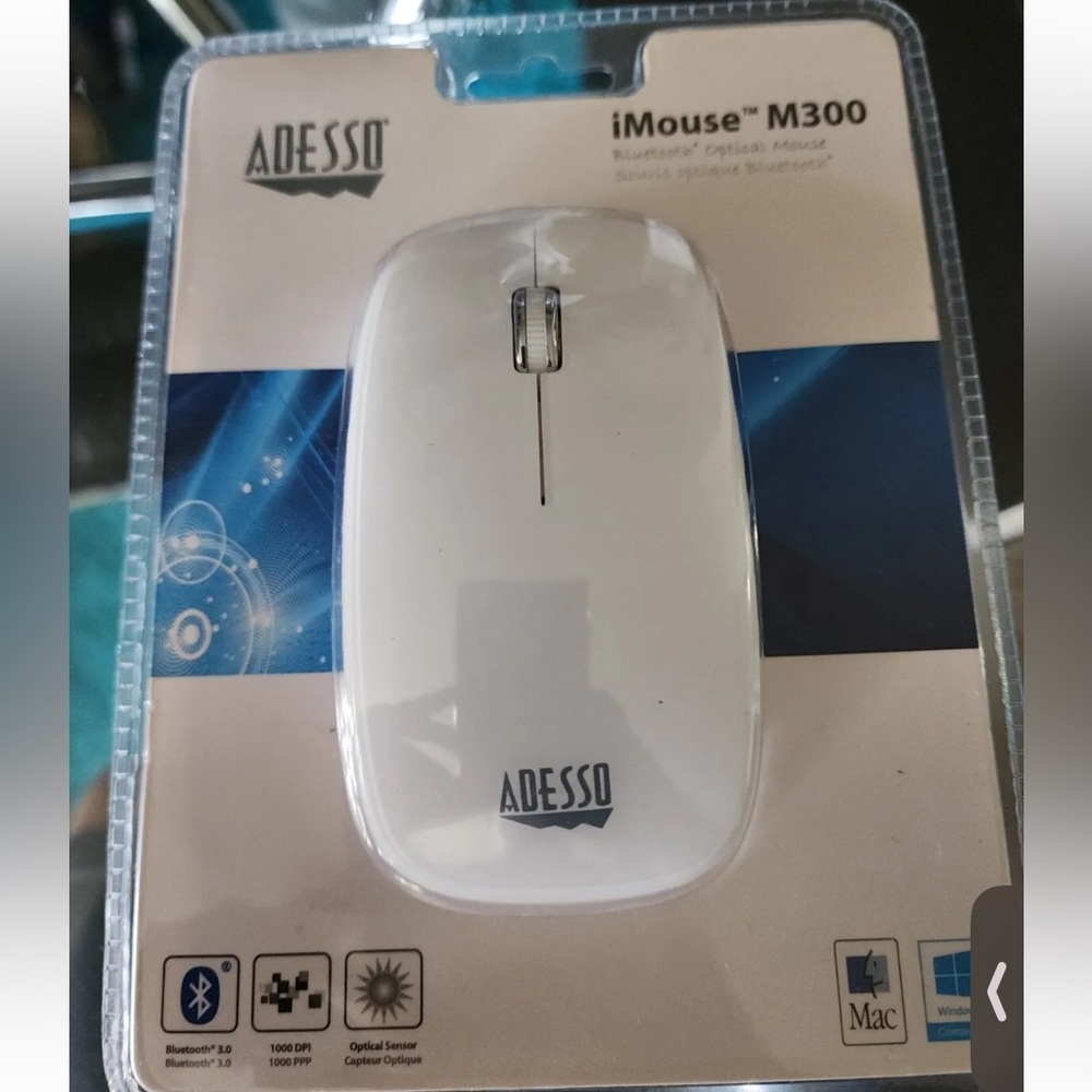 Adesso iMouse® M300W Bluetooth® Wireless Optical Mouse for PC/Mac®